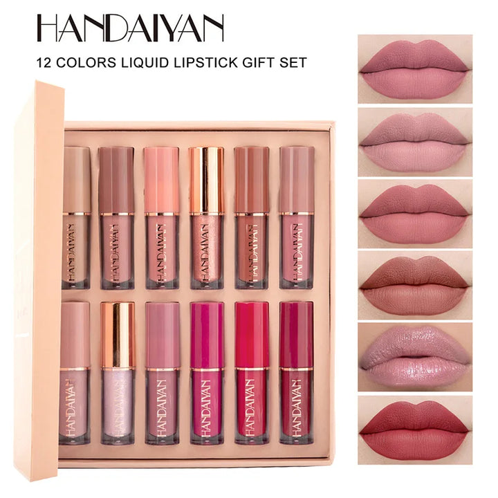 12-Color Matte Liquid Lipstick Kit