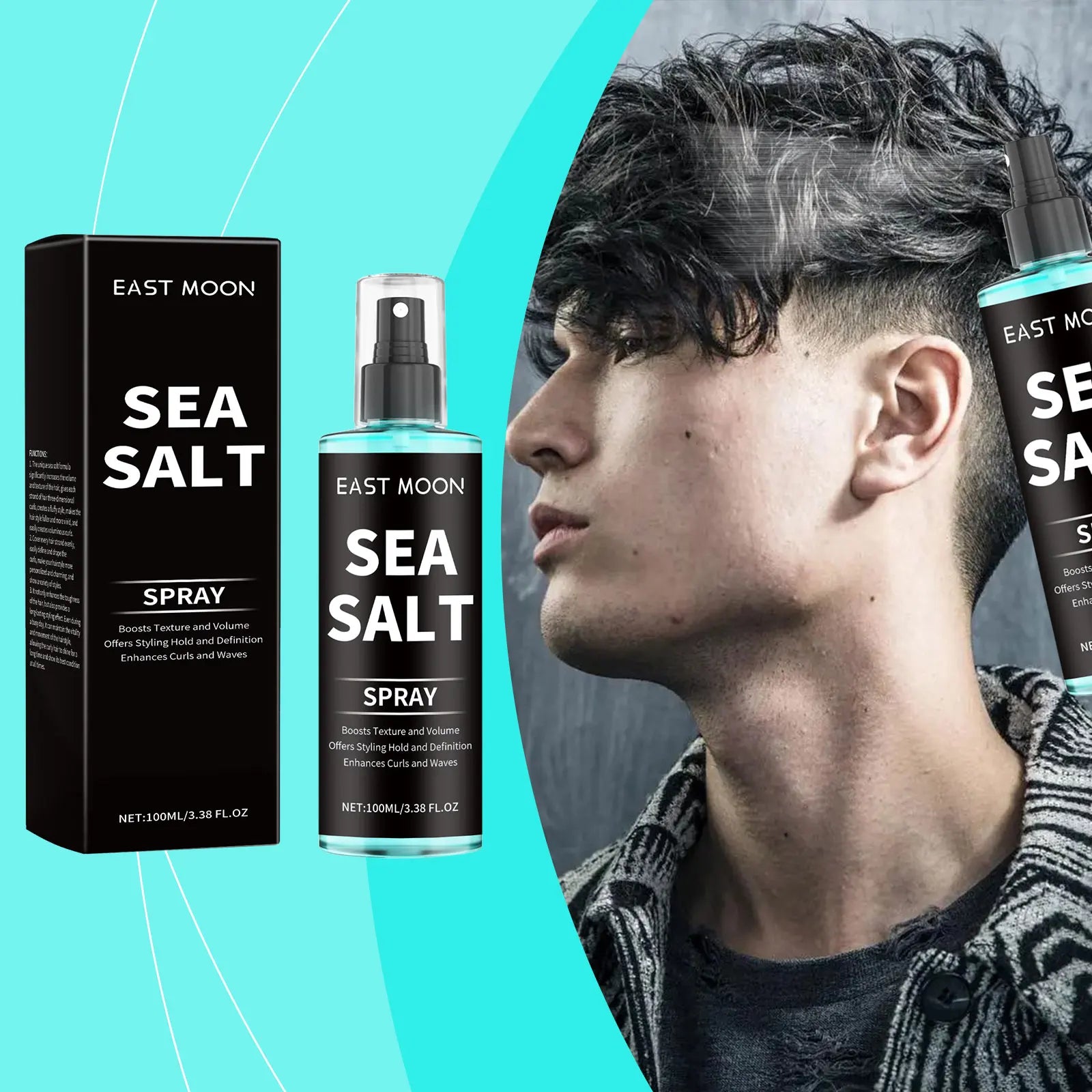 Sea Salt Hair Styling Spray – Curl Defining & Volumizing Mist