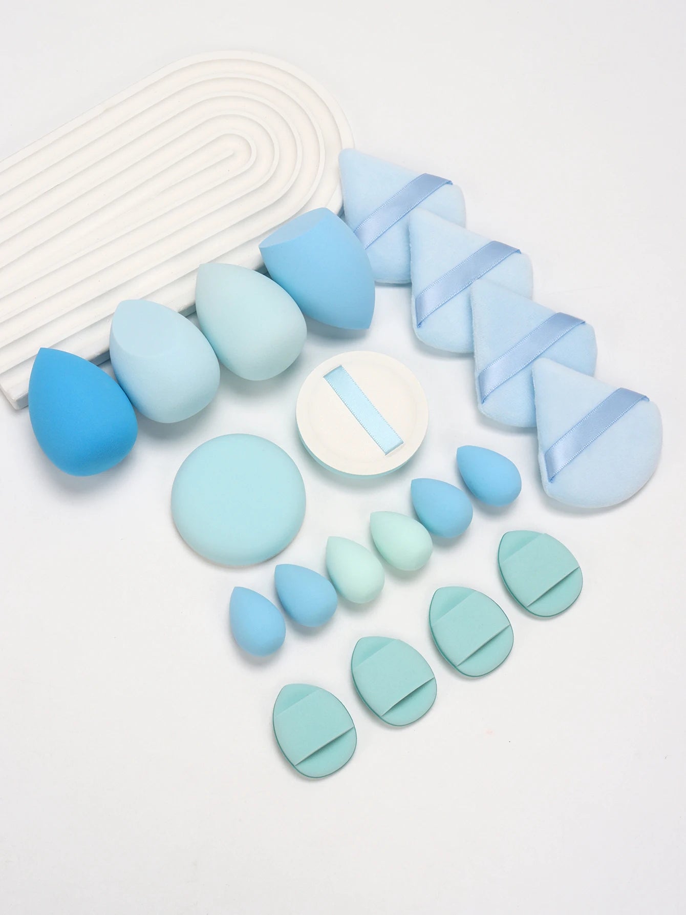 20-Piece Pink Makeup Sponge & Puff Set – For Cream, Powder & Concealer