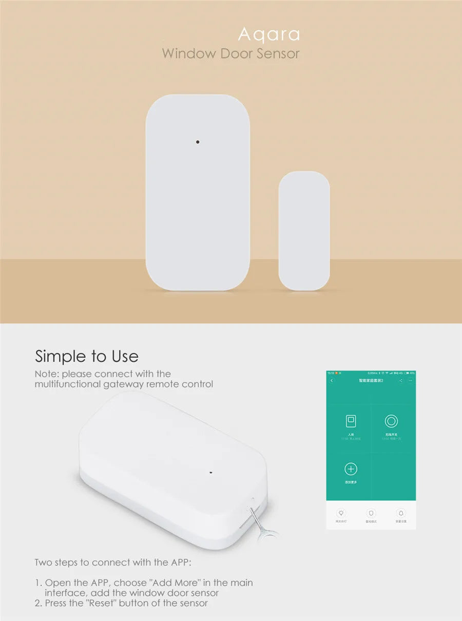 Aqara ZigBee Door & Window Sensor – Smart Home Security with App Control