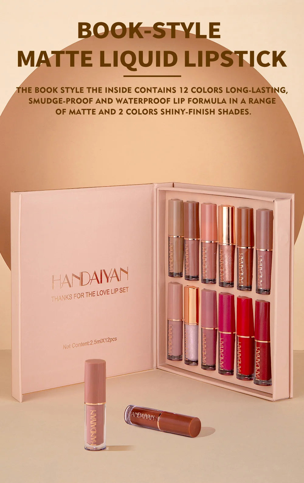 12-Color Matte Liquid Lipstick Kit