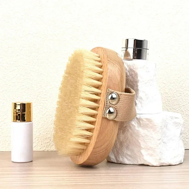 Natural Boar Bristle Bamboo Body Brush
