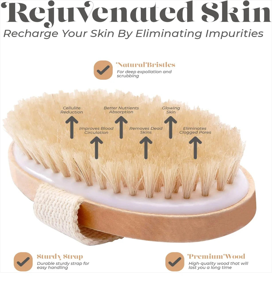 Exfoliating Wooden Body Massage Brush