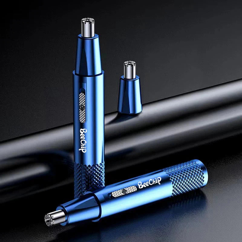 USB Rechargeable Nose & Ear Hair Trimmer – Metal Electric Shaver for Men & Women