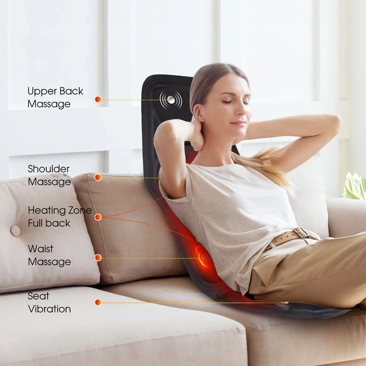 Electric Infrared Massage Chair Cushion – Full-Body Vibrating Mat with Heat