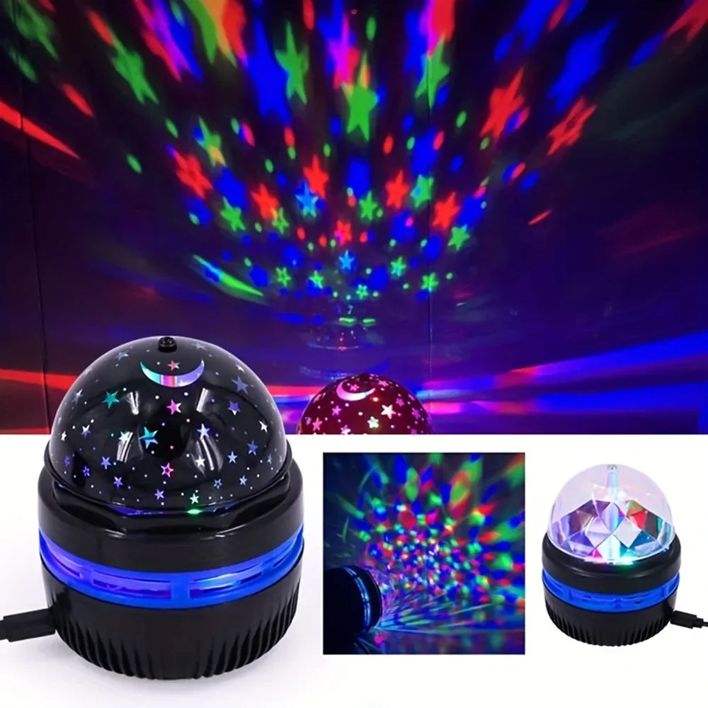 Northern Lights Starry Sky Projector – LED Night Light with Remote & USB