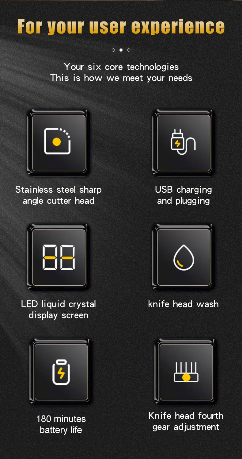 USB Rechargeable Hair Clippers Set for Men