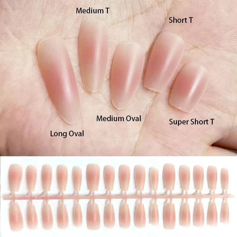 30Pcs Matte Nude Press-On Nails