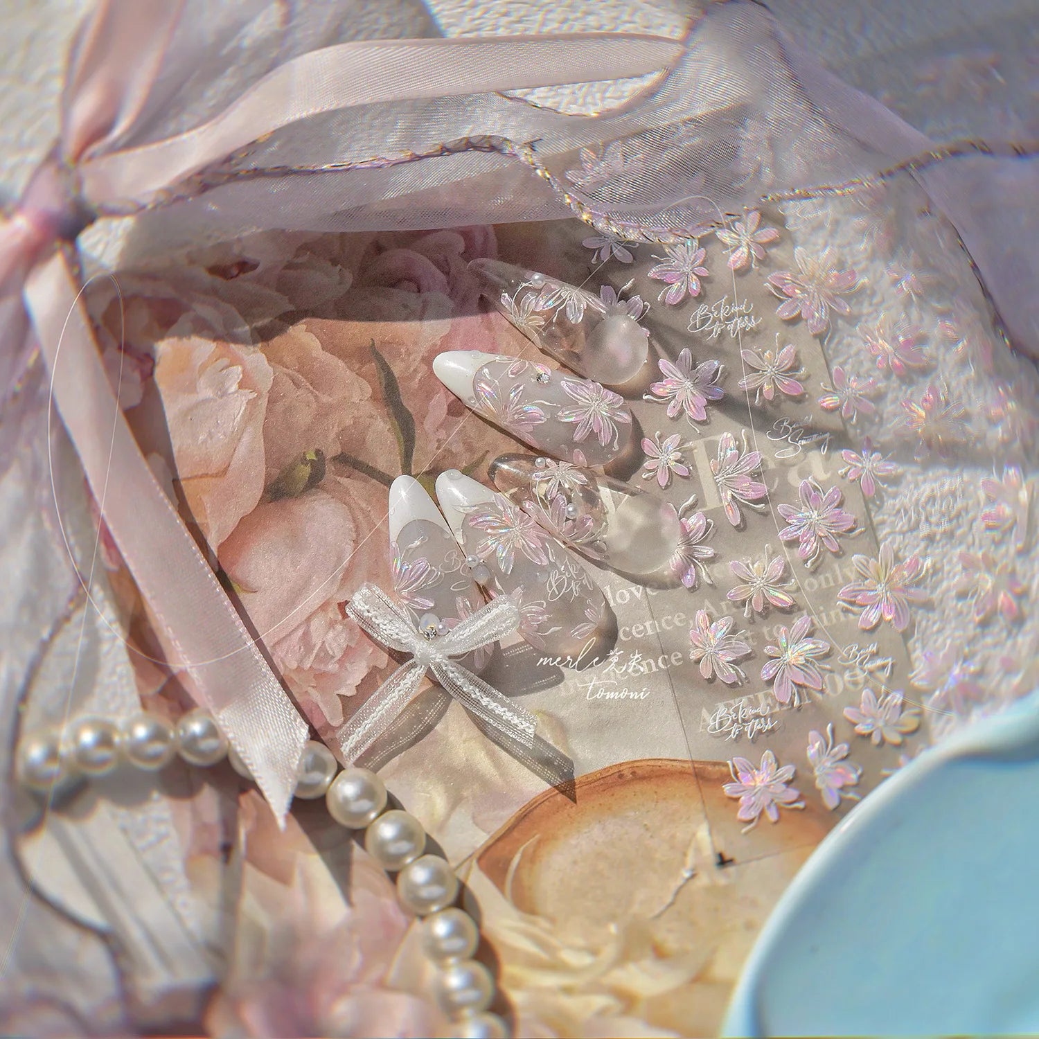 3D Jelly Flower Butterfly Nail Art Stickers T-4204