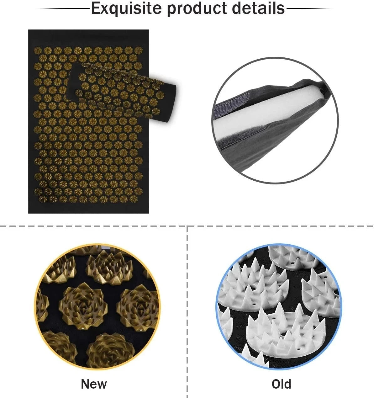 Acupressure Yoga Mat & Pillow Set with Spikes