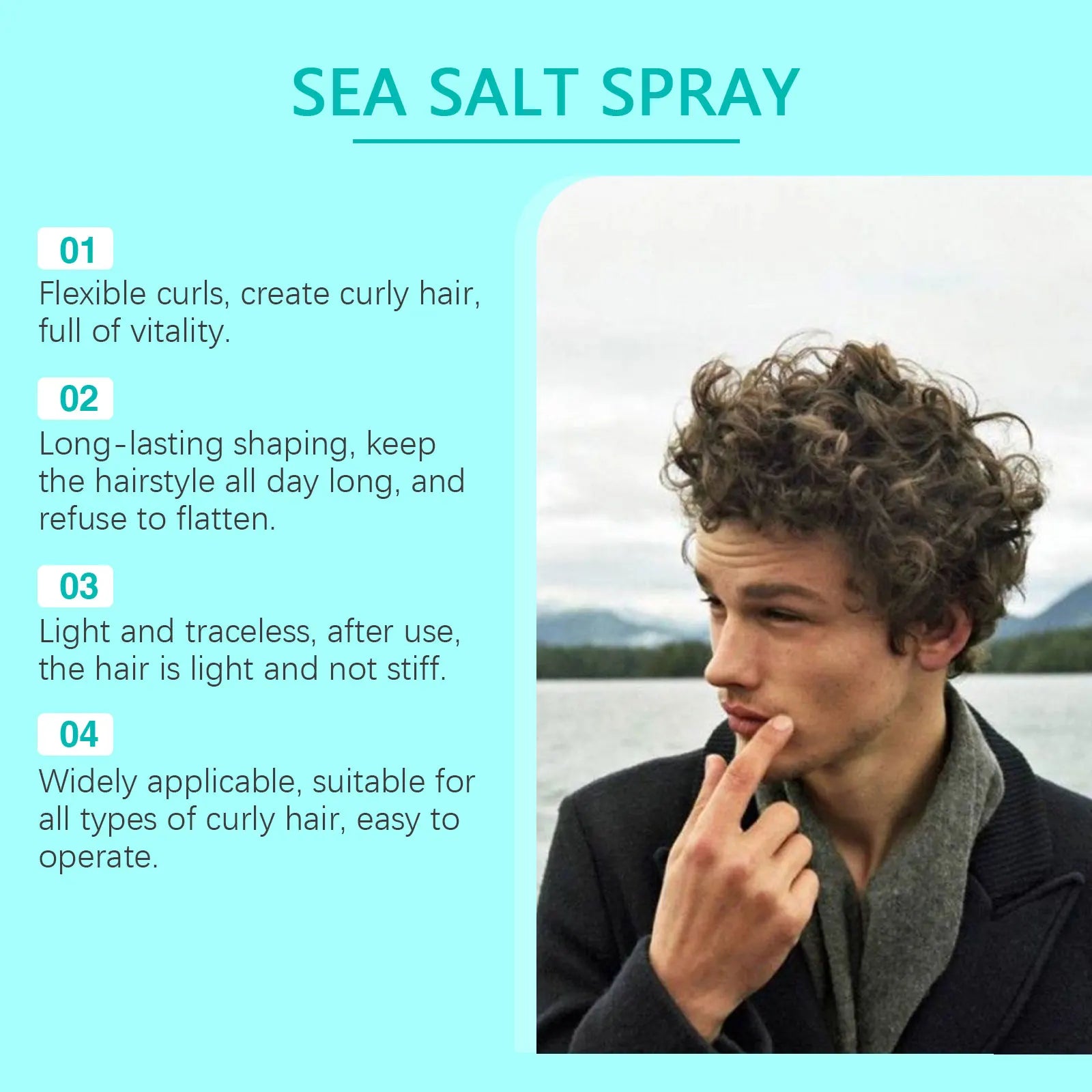 Sea Salt Hair Styling Spray – Curl Defining & Volumizing Mist