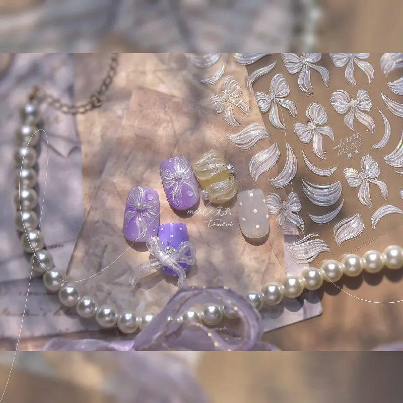 3D Jelly Flower Butterfly Nail Art Stickers T-4204