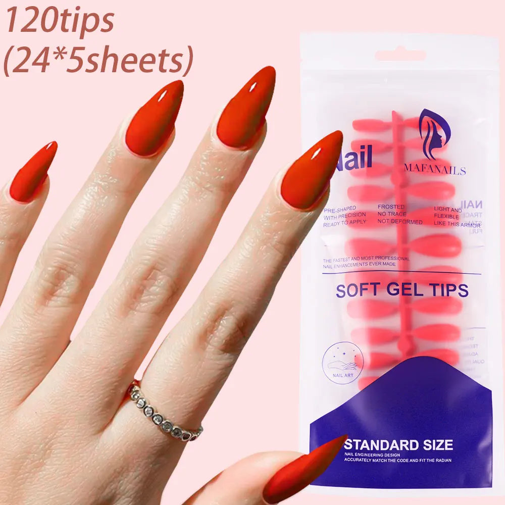 240/120pcs Colorful Short Square Press-On Nails
