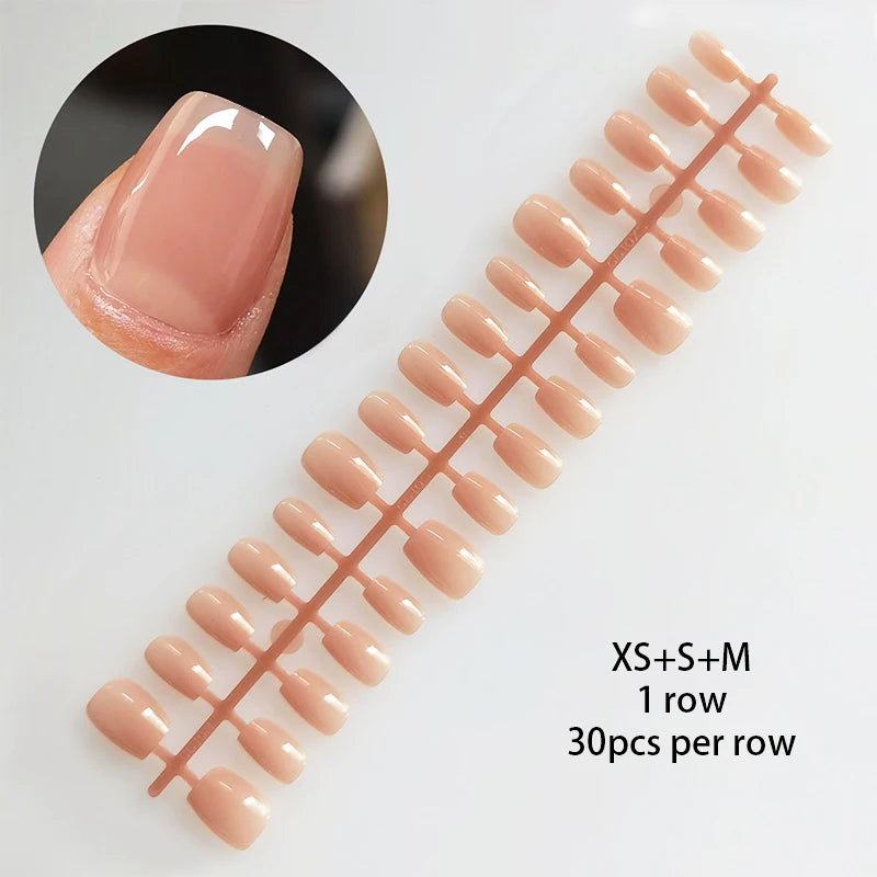 30Pcs Matte Nude Press-On Nails