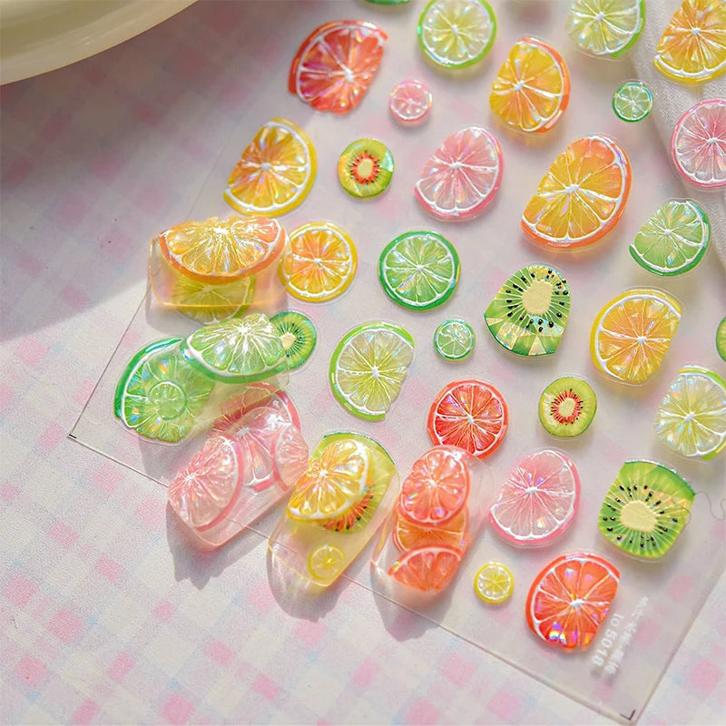3D Jelly Flower Butterfly Nail Art Stickers T-4204