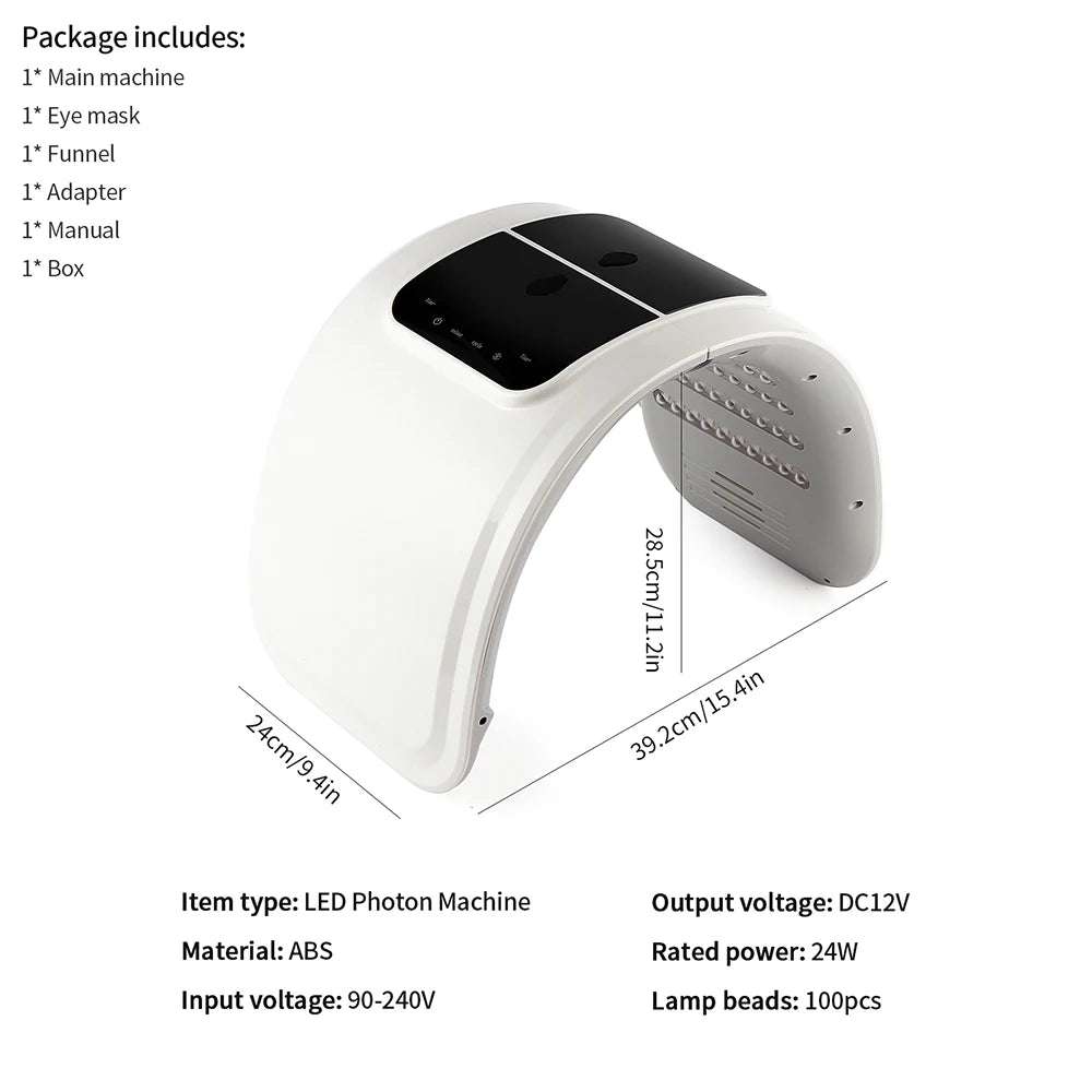 Foreverlily LED Face Mask PDT Machine – 7-Color Photon Therapy with Nano Spray