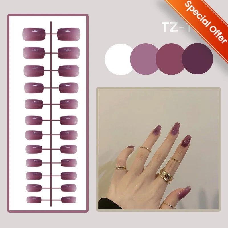 30Pcs Matte Nude Press-On Nails