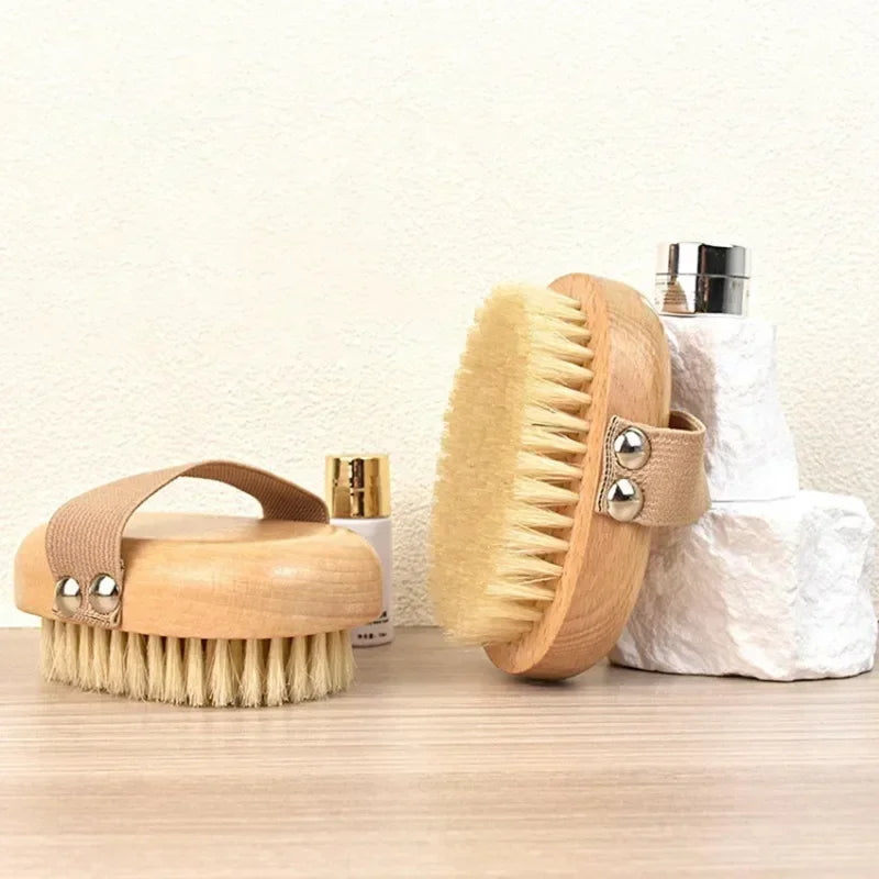 Natural Boar Bristle Bamboo Body Brush