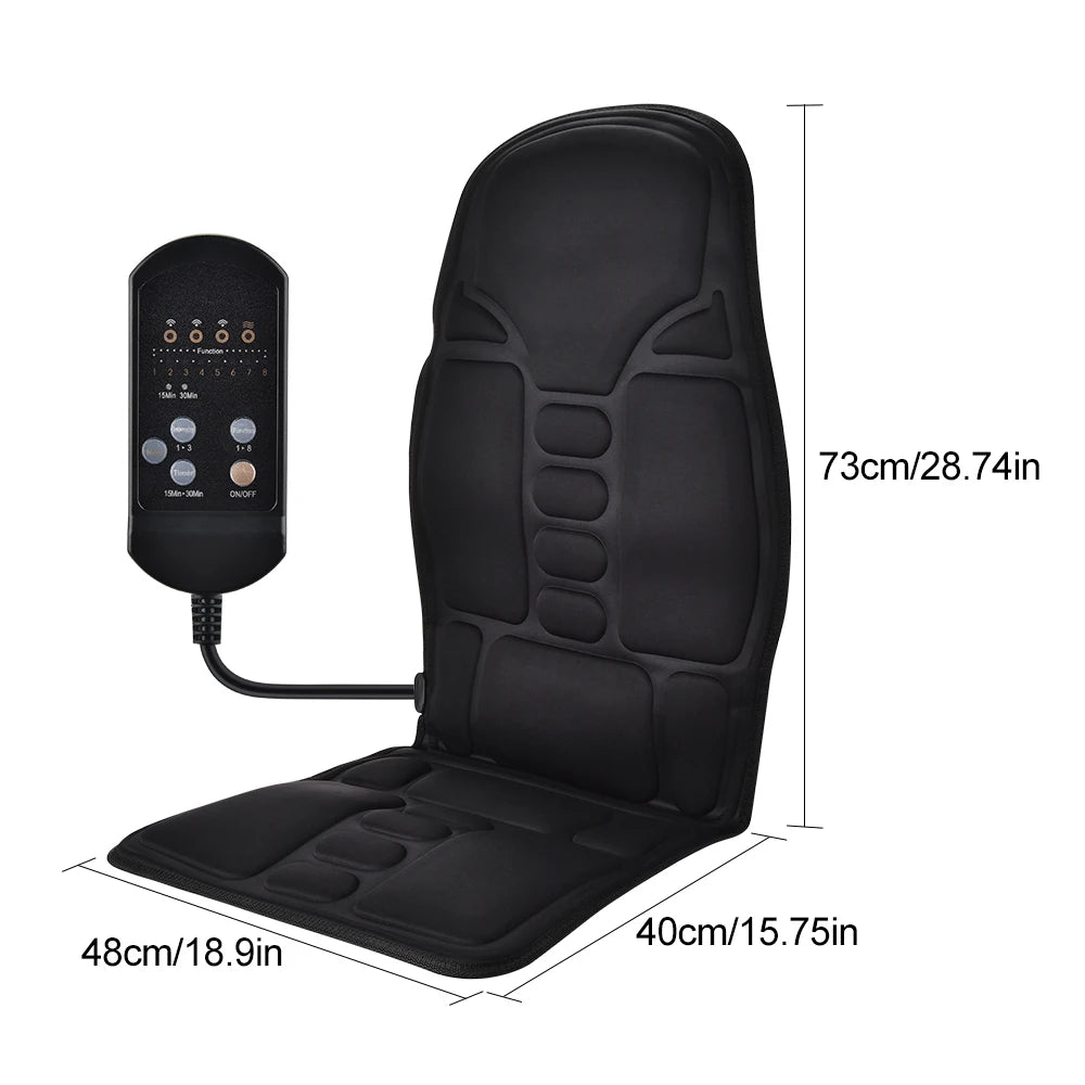 Electric Infrared Massage Chair Cushion – Full-Body Vibrating Mat with Heat