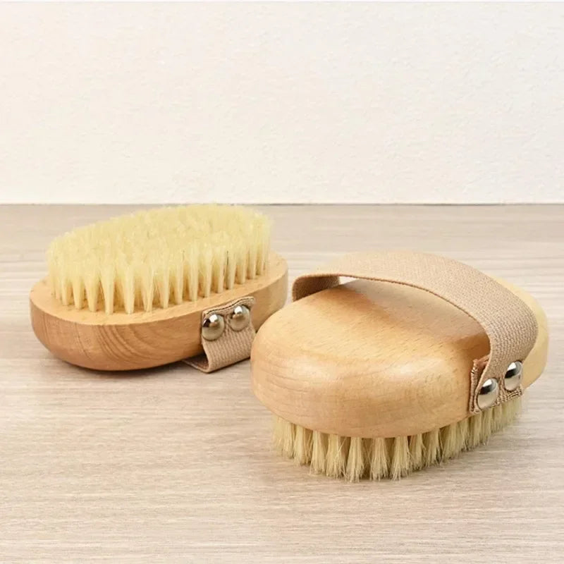 Natural Boar Bristle Bamboo Body Brush