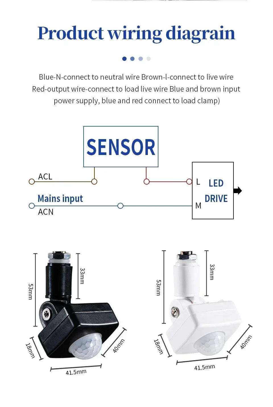 Smart PIR Motion Sensor Switch – Infrared Auto On/Off Light Control (110V/220V