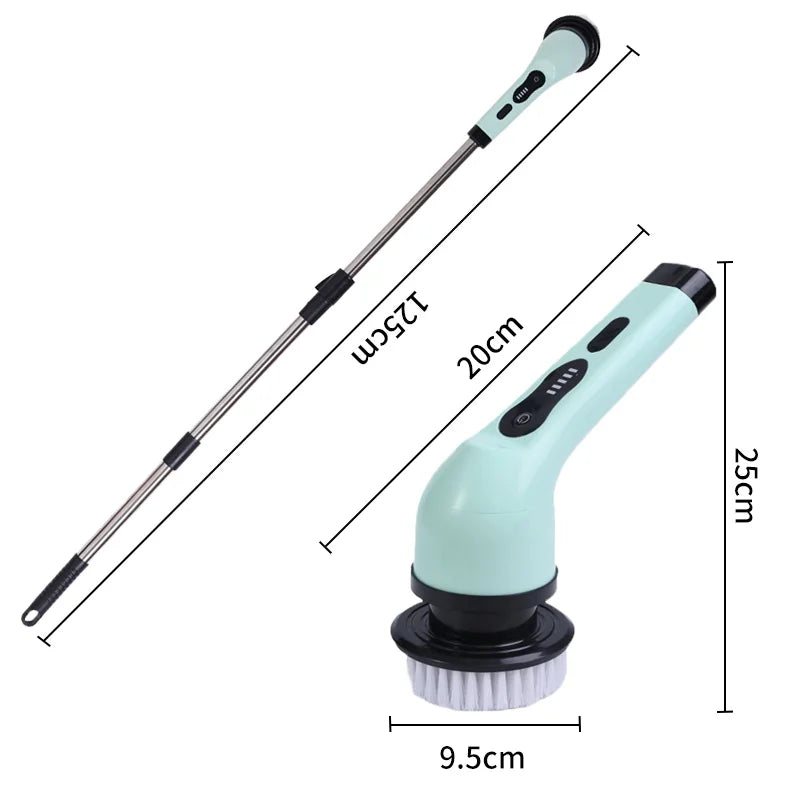 9-in-1 Electric Cleaning Brush – Spin Scrubber for Kitchen & Bathroom