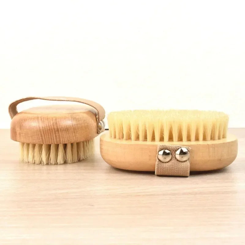 Natural Boar Bristle Bamboo Body Brush