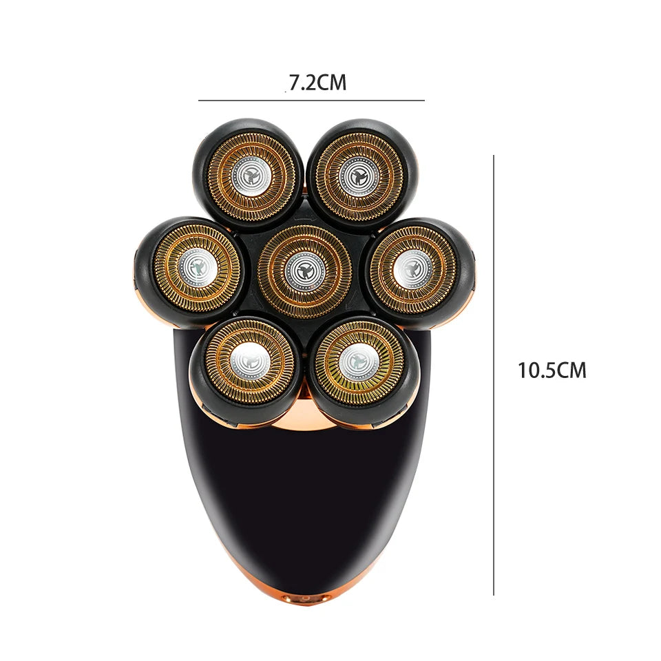 7D Electric Shaver for Men – Bald Head & Beard Trimmer