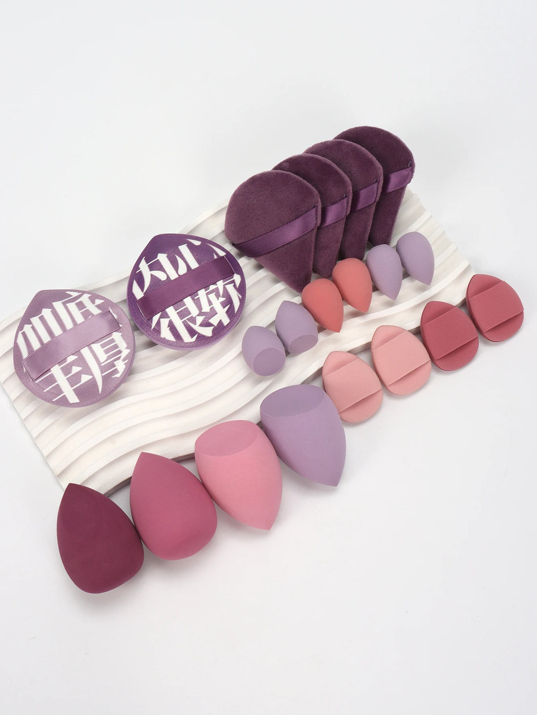 20-Piece Pink Makeup Sponge & Puff Set – For Cream, Powder & Concealer