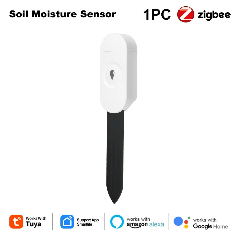Zigbee Soil Moisture Sensor – Smart Plant Monitor with App & Voice Control