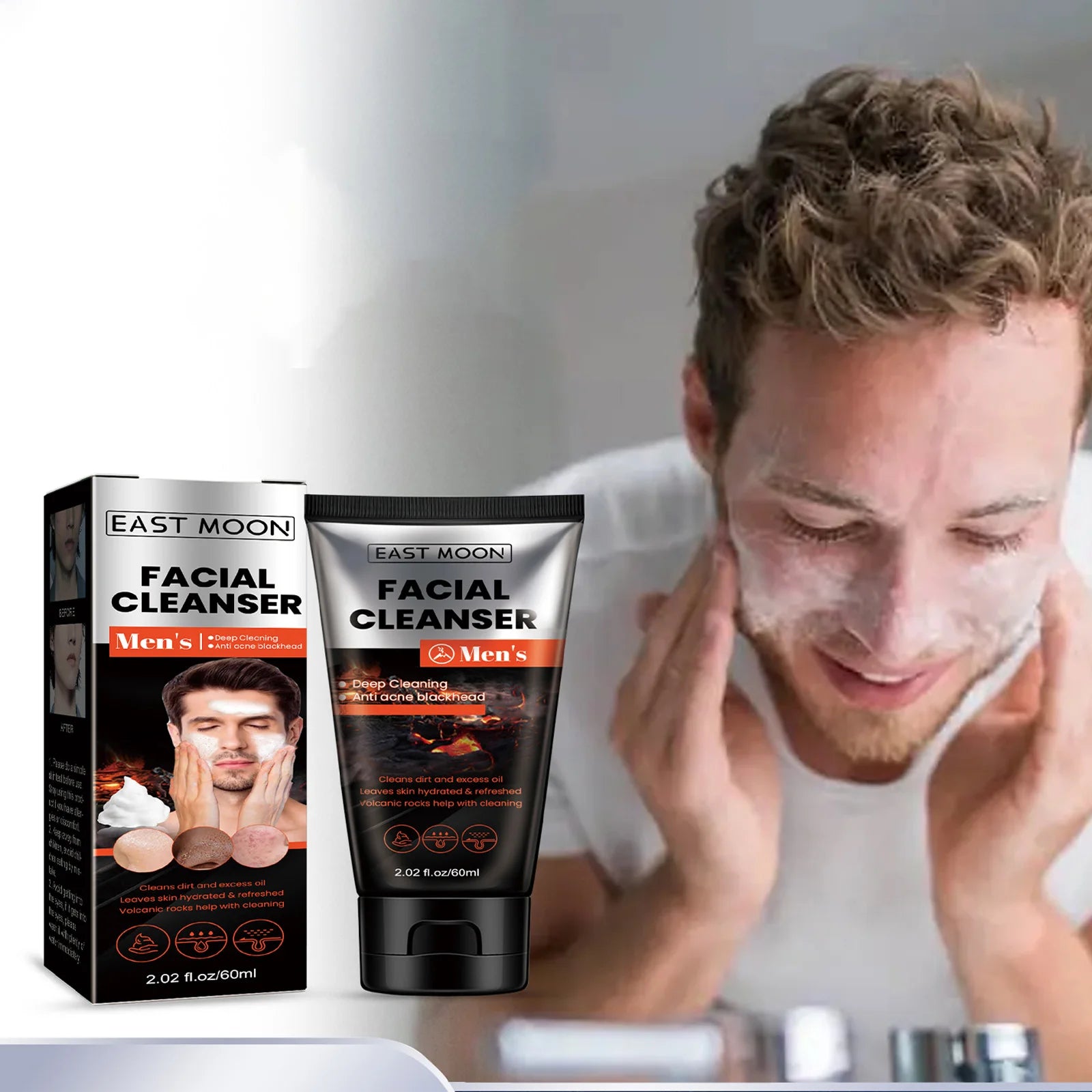 Men's Volcanic Mud Face Wash