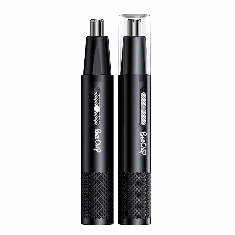 USB Rechargeable Nose & Ear Hair Trimmer – Metal Electric Shaver for Men & Women