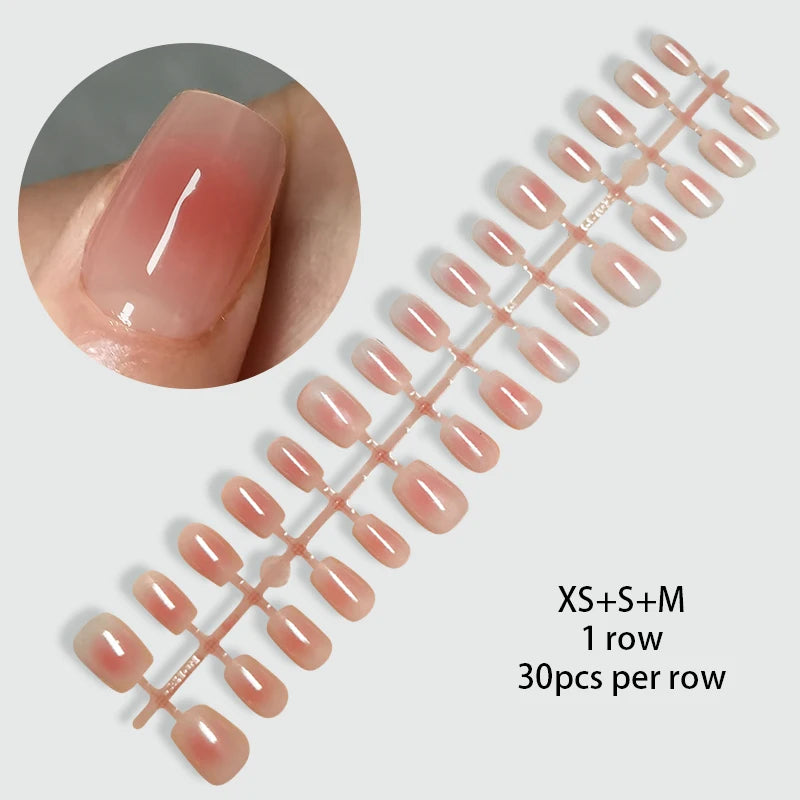 30Pcs Matte Nude Press-On Nails