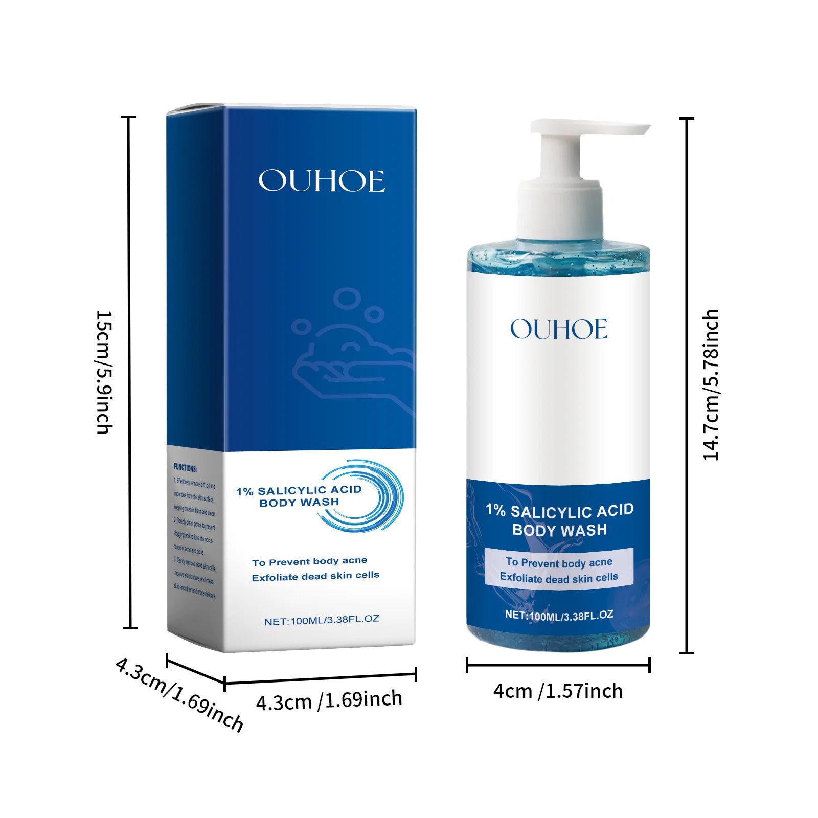 Salicylic Acid Body Wash – Acne & Brightening