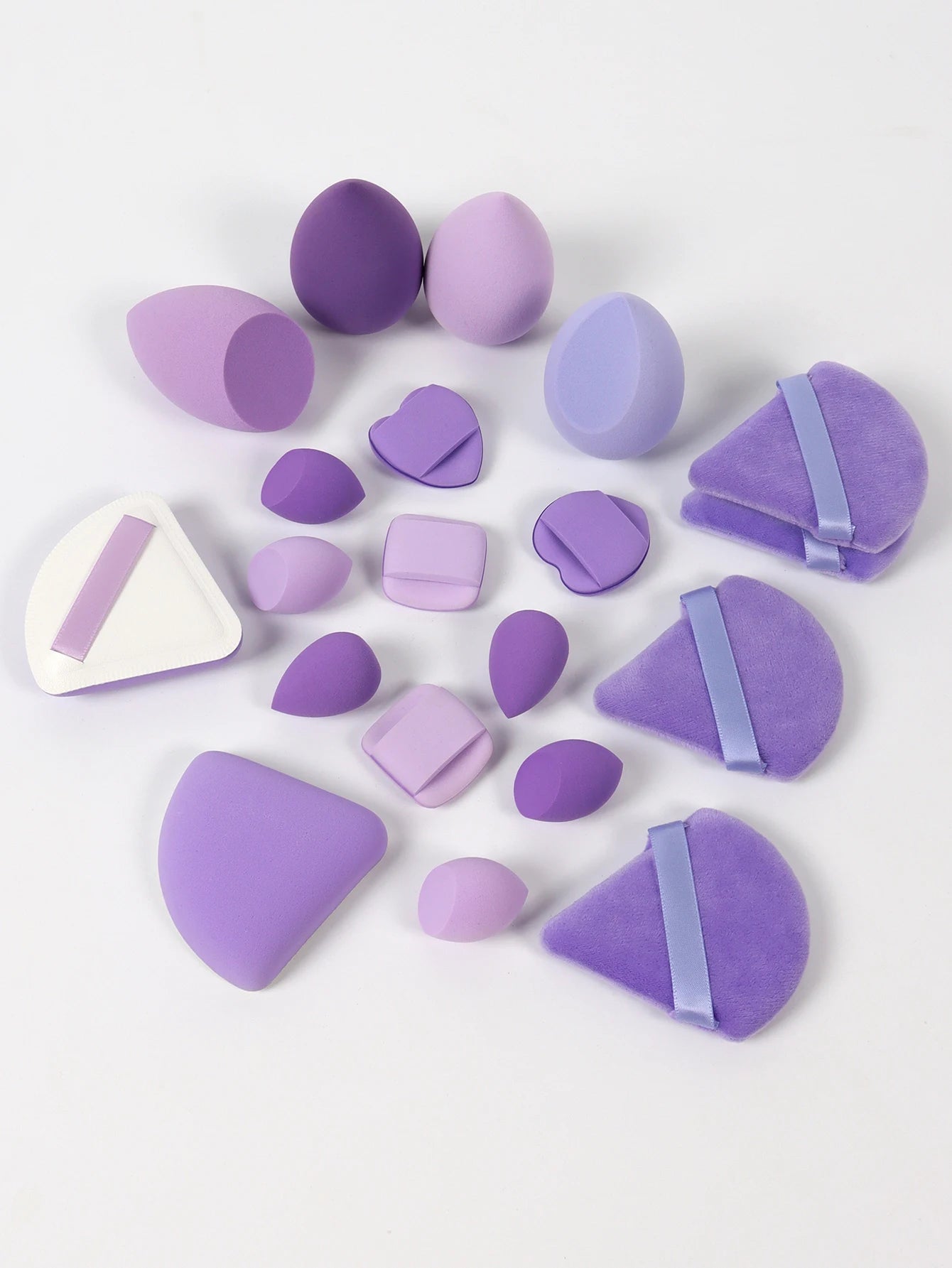 20-Piece Pink Makeup Sponge & Puff Set – For Cream, Powder & Concealer