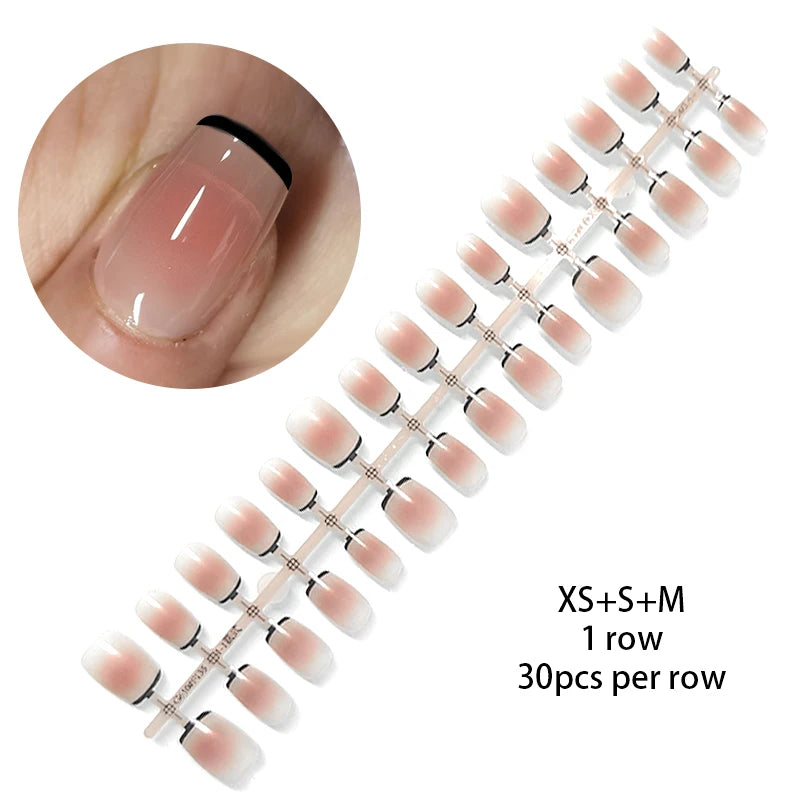 30Pcs Matte Nude Press-On Nails
