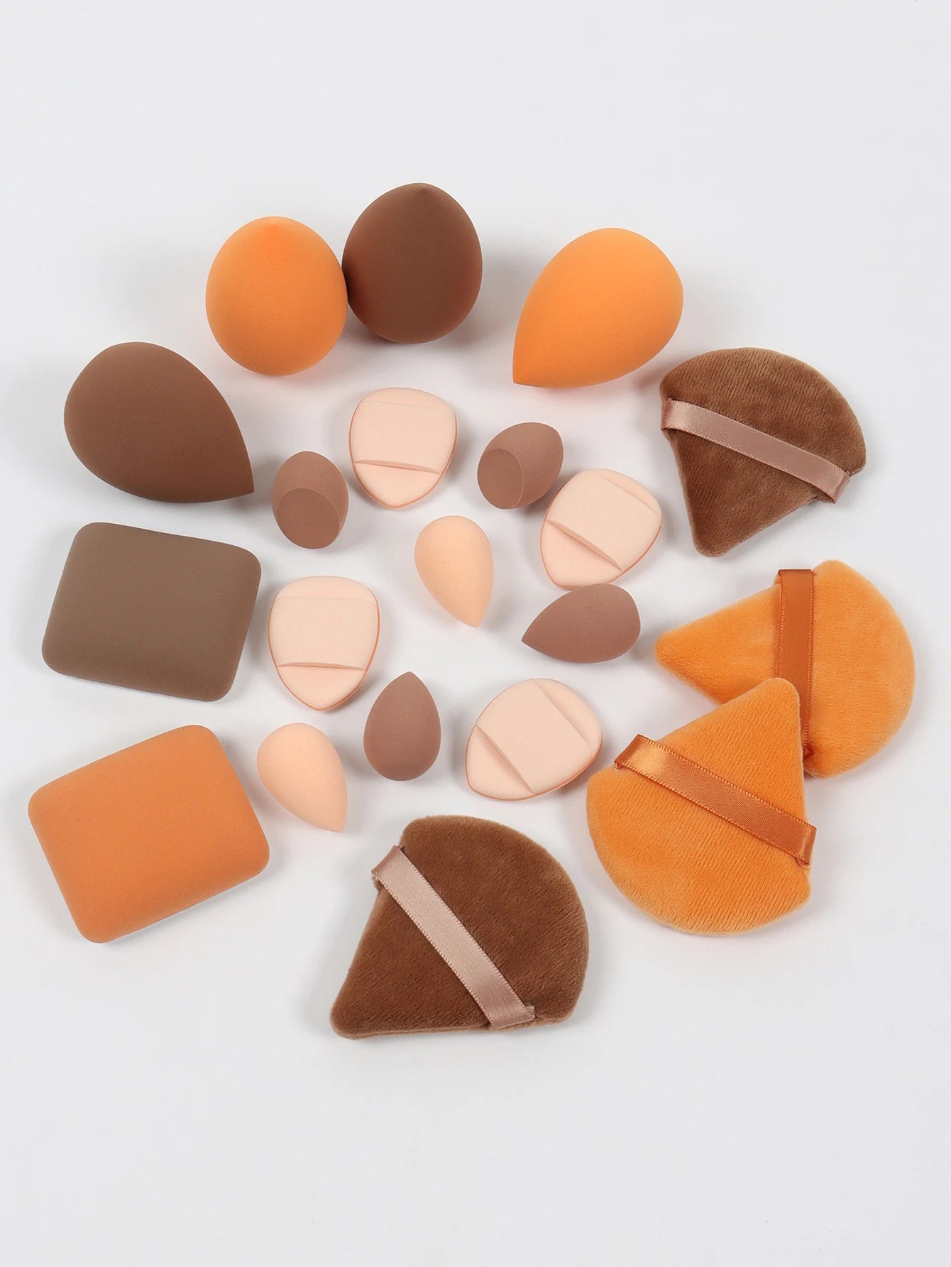 20-Piece Pink Makeup Sponge & Puff Set – For Cream, Powder & Concealer