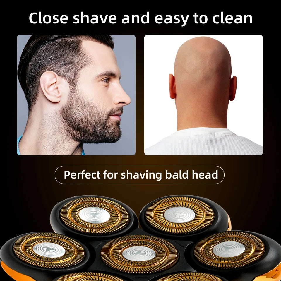 7D Electric Shaver for Men – Bald Head & Beard Trimmer
