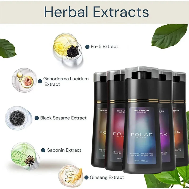 3-in-1 Quick Black Hair Dye Shampoo