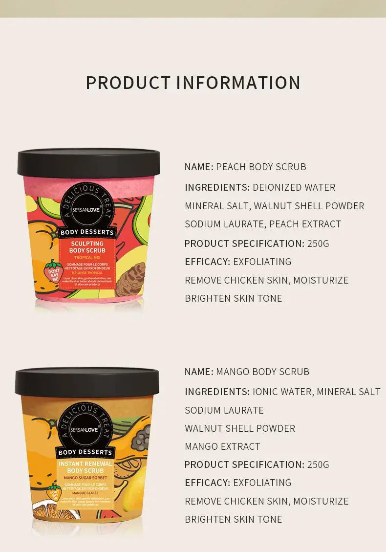 Strawberry Exfoliating Body Scrub Cream