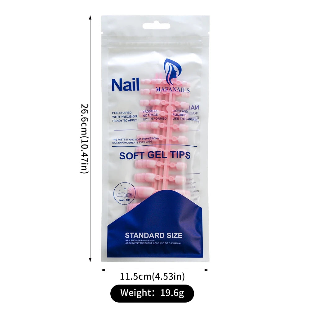 120Pcs French Short Square Nude Pink Press-On Toenails