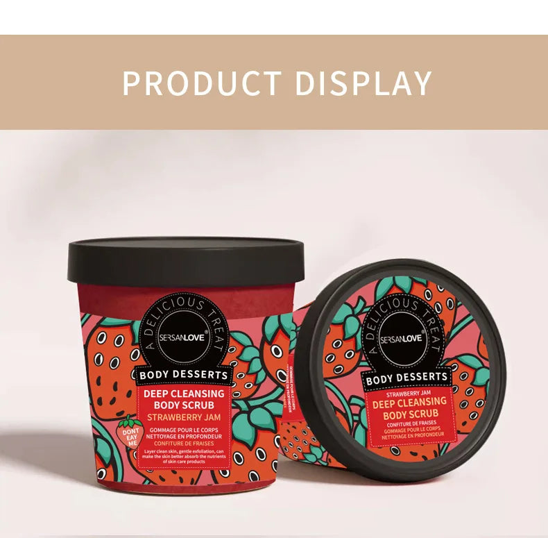 Strawberry Exfoliating Body Scrub Cream