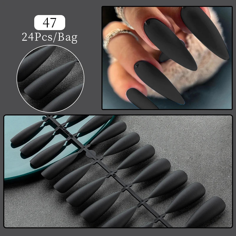 30Pcs Matte Nude Press-On Nails