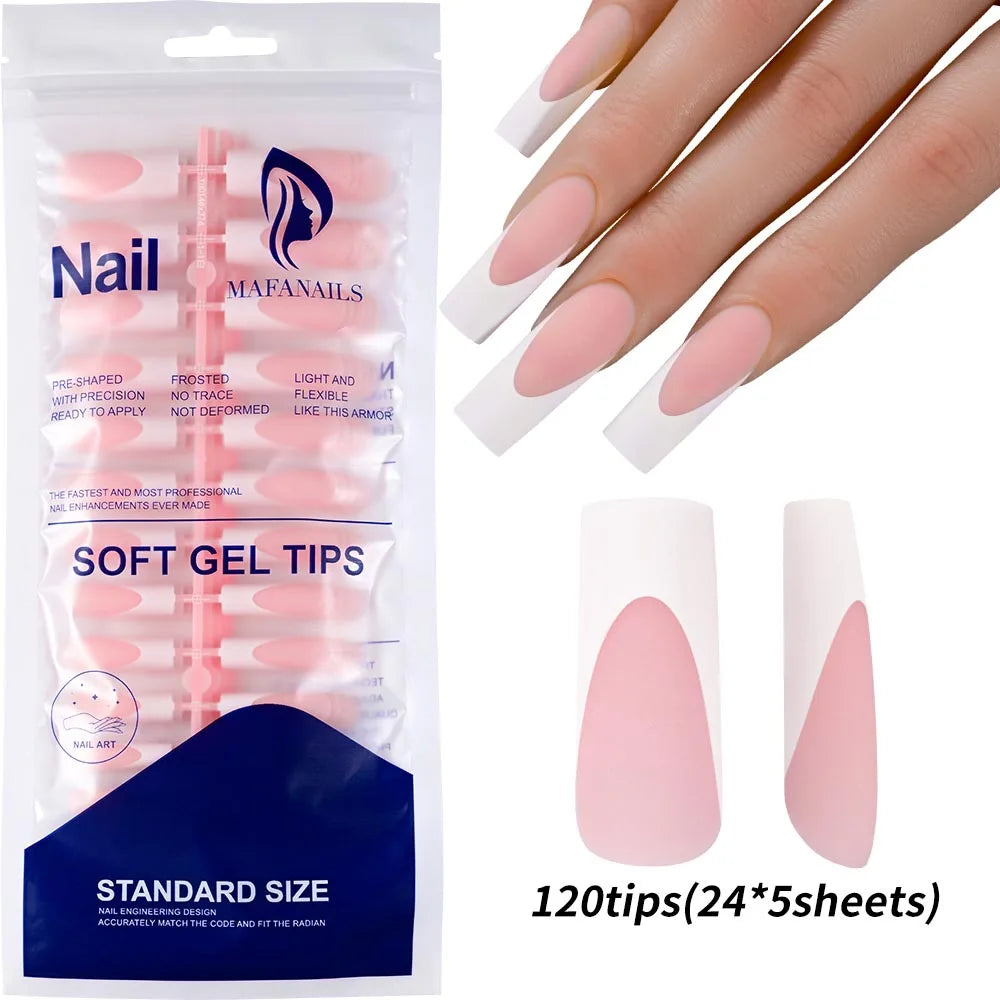 240/120pcs Colorful Short Square Press-On Nails