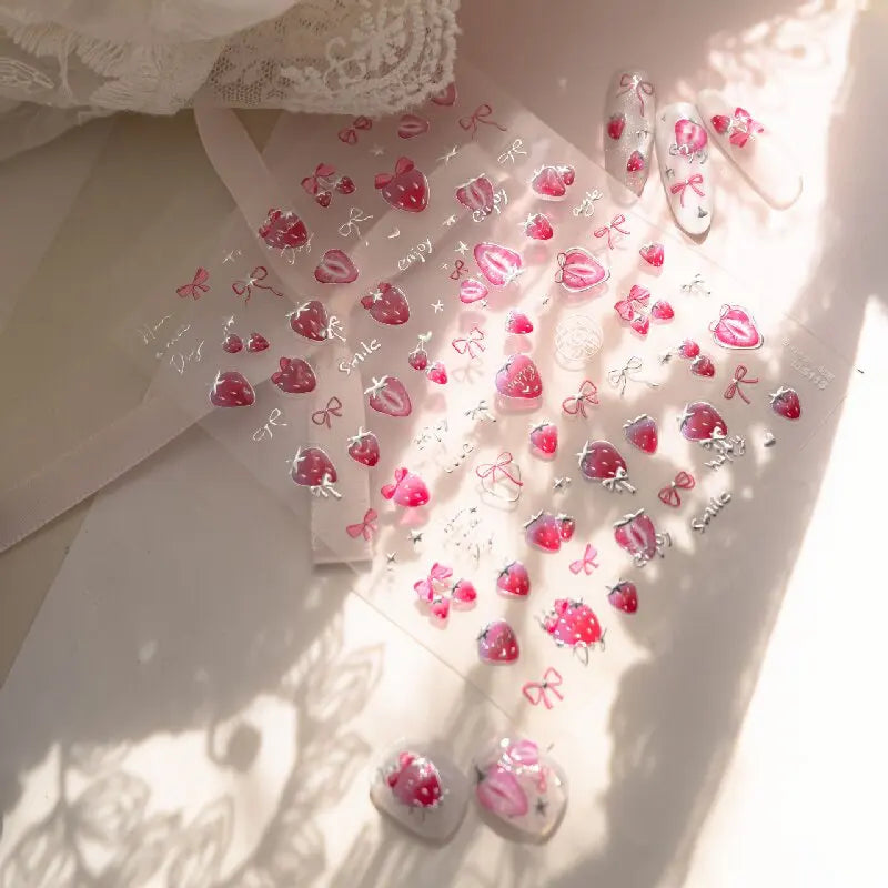 3D Jelly Flower Butterfly Nail Art Stickers T-4204