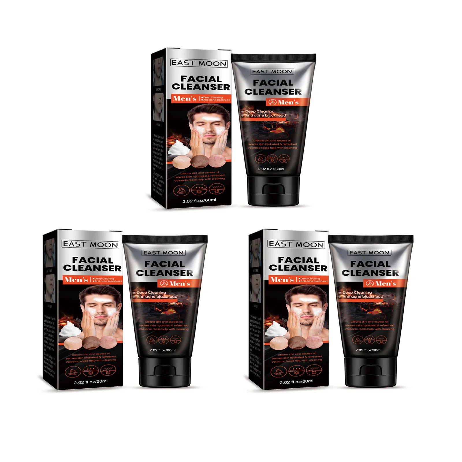 Men's Volcanic Mud Face Wash