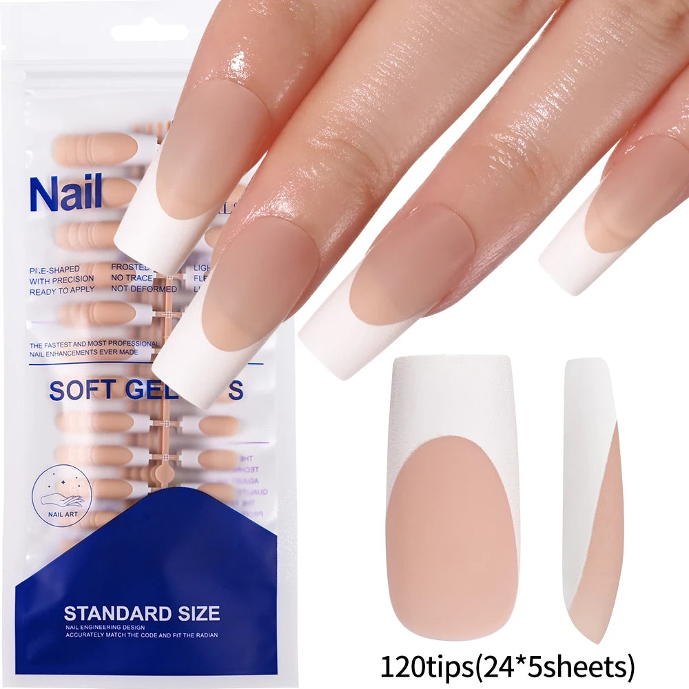 240/120pcs Colorful Short Square Press-On Nails