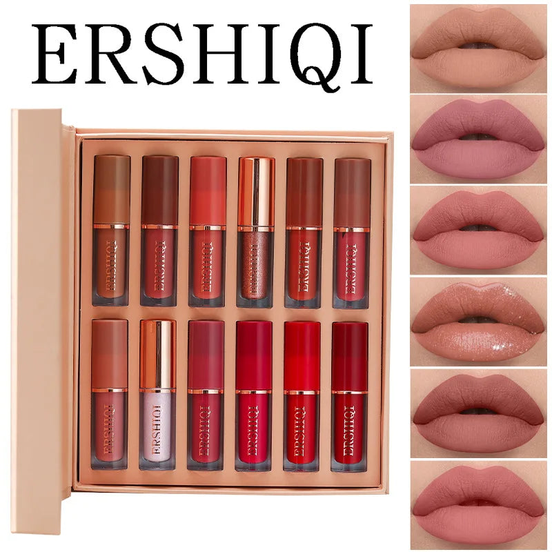 12-Color Matte Liquid Lipstick Kit