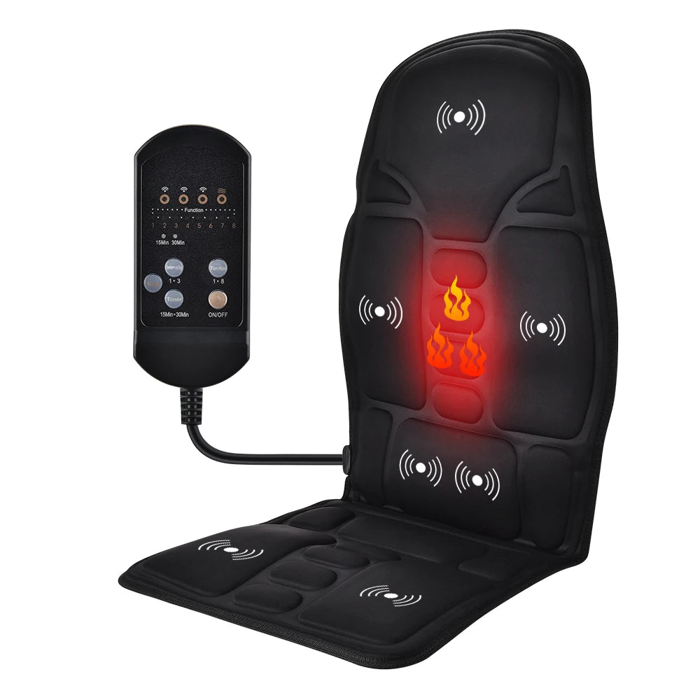 Electric Infrared Massage Chair Cushion – Full-Body Vibrating Mat with Heat