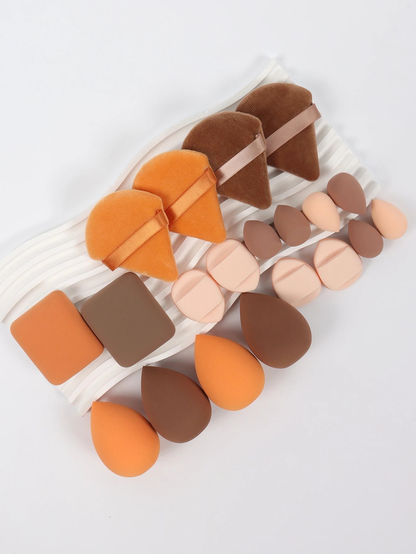20-Piece Pink Makeup Sponge & Puff Set – For Cream, Powder & Concealer